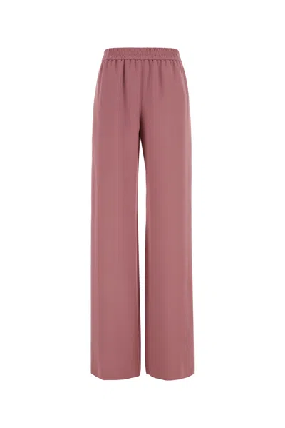 Valentino Garavani Antiqued Pink Silk Wide-leg Pant
