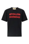 Valentino Cotton T-shirt Wuth Apollon Dyonisos Graphic Print In Black