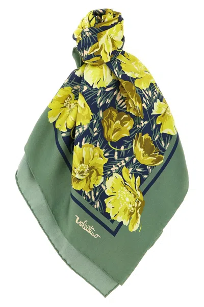 Valentino Garavani 'après L'hiver-poppies' Scarf In Green