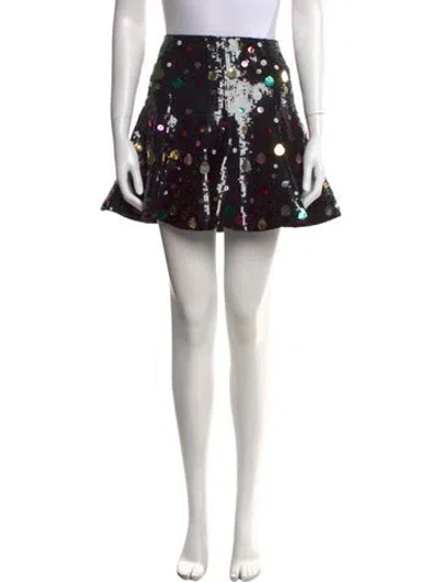 Pre-owned Valentino Garavani Atelier Virgin Wool Mini Skirt W/ Tags In Black