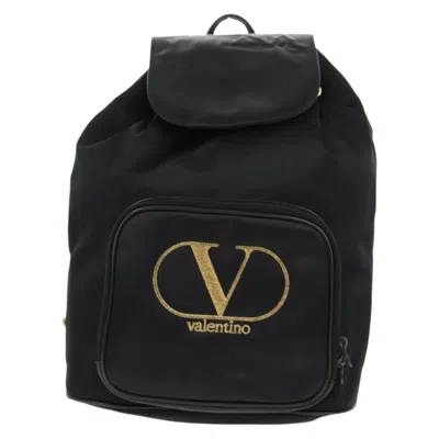 Pre-owned Valentino Garavani Backpack Nylon Black Nylon Backpack Bag ()