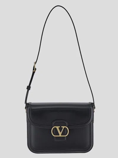 Valentino Garavani Vlogo Shoulder Bag In Black