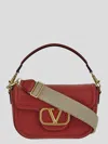 Valentino Leather Shoulder Bag Top Handle In Red