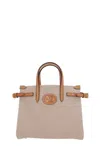 Valentino Antibes Canvas Handbag Structured Shape Buckle