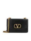 Valentino Garavani Garavani Vain Shoulder Bag In Shiny Calfskin Woman Black Uni In Black
