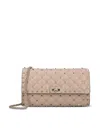 Valentino Garavani Rockstud Spike Nappa Leather Crossbody Clutch Bag Woman Poudre Uni
