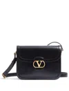Valentino Garavani Black Shoulder Bag With Vlogo Detail On The Front In Leather Man