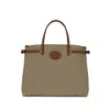 Valentino Garavani Two-tone Canvas Antibes Shopping Bag In Brown