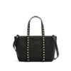 Valentino Garavani Rockstud Small Garnet Calfskin Shopping Bag