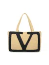 Valentino Borsa Shopping Viva Superstar Grande In Rafia Donna