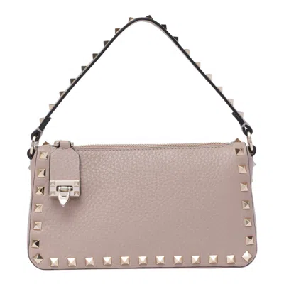 Valentino Garavani Rockstud Leather Small Bag In Pink