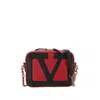 Valentino Red And Black Leather Crossbody Bag