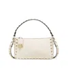 Valentino Garavani Small Rockstud Grainy Calfskin Crossbody Bag Woman Light Ivory Uni