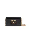Valentino Small Leather Shoulder Bag With Adjustable Chain-link Strap