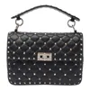 Valentino Medium Rosktud Spike Shoulder Bag
