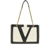 Valentino Large White Chain Tote Bag
