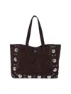 Valentino Garavani Medium Suede Tote Bag With Metallic Studs