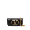 Valentino Vlogo Loco Small Leather Shoulder Bag In Black