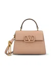 Valentino Small Calf Leather Vsling Top-handle Bag In Pink