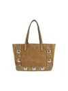 Valentino Eyelet-embellished Suede Tote Bag