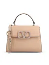 Valentino Small Calf Leather Embellished Vsling Top-handle Bag In Multi