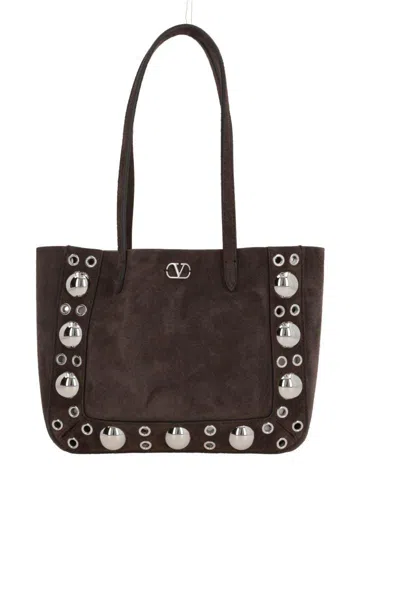 Valentino Garavani Nellcote Tote Bag In Brown