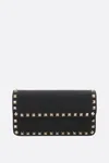 Valentino Rockstud Textured-leather Clutch