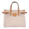 Valentino Antibes Canvas Handbag Structured Shape Buckle In Beige
