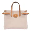 Valentino Antibes Canvas Handbag Structured Shape Buckle In Beige