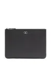 Valentino Vlogo Clutch Bag In Black