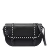 Valentino Large Rockstud Messenger Bag With Adaptable Strap In Black