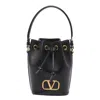 Valentino Garavani Mini Vlogo Signature Bucket Bag In Nappa Leather Woman Black Uni In Black