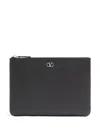 Valentino Vlogo Clutch Bag In Black