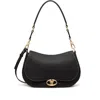 Valentino Medium Ohval Leather Shoulder Bag In Black