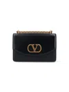 Valentino Vain Leather Shoulder Bag In Black