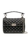 Valentino Rockstud Spike Medium Shoulder Bag In Black