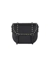 Valentino Rockstud Small Messenger Shoulder Bag In Black
