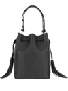 Valentino Adjustable Handle Shoulder Bag Tassel Detail In Black