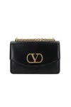 Valentino Vain Leather Shoulder Bag In Black
