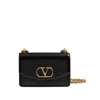 Valentino Small Leather Shoulder Bag With Adjustable Chain-link Strap In Black