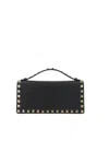 Valentino Studded Leather Shoulder Bag In Black