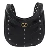 Valentino Garavani Small Hoboho Chevron Quilted Shoulder Bag With Studs In Black