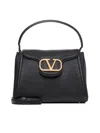 Valentino Elegant Mini Top Handle Handbag With Gold-tone Details In Black