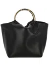 Valentino Vlogo Leather Bucket Bag In Black
