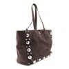 Valentino Vlogo Plaque Top Handle Bag In Brown