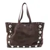 Valentino Vlogo Plaque Top Handle Bag In Brown