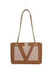 Valentino Garavani Viva Superstar Canvas Shoulder Bag In Brown