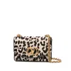 Valentino Vain Leopard-print Calf Hair Shoulder Bag In Brown