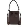 Valentino Garavani Chocolate Leather Vlogo Signature Bucket Bag In Brown