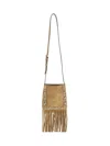 Valentino Nellcote Fringe Studded Suede Crossbody Bag In Brown